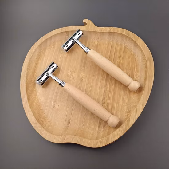 프리미엄 지속 가능한 대나무 나무 일회용 면도기 안전 면도기