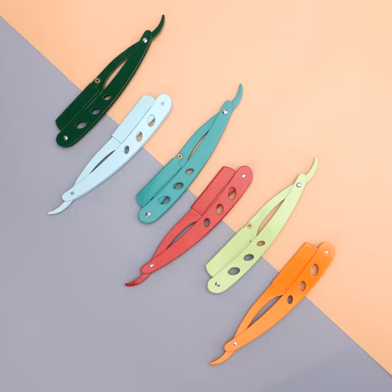 클래식 남성 이발사 직선 면도 면도기 새로운 금속 직선 이발사 면도기