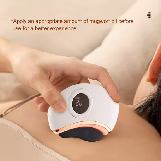 전기 Gua Sha 얼굴 마사지기 얼굴 목 마사지 긁기 Gua Sha 도구